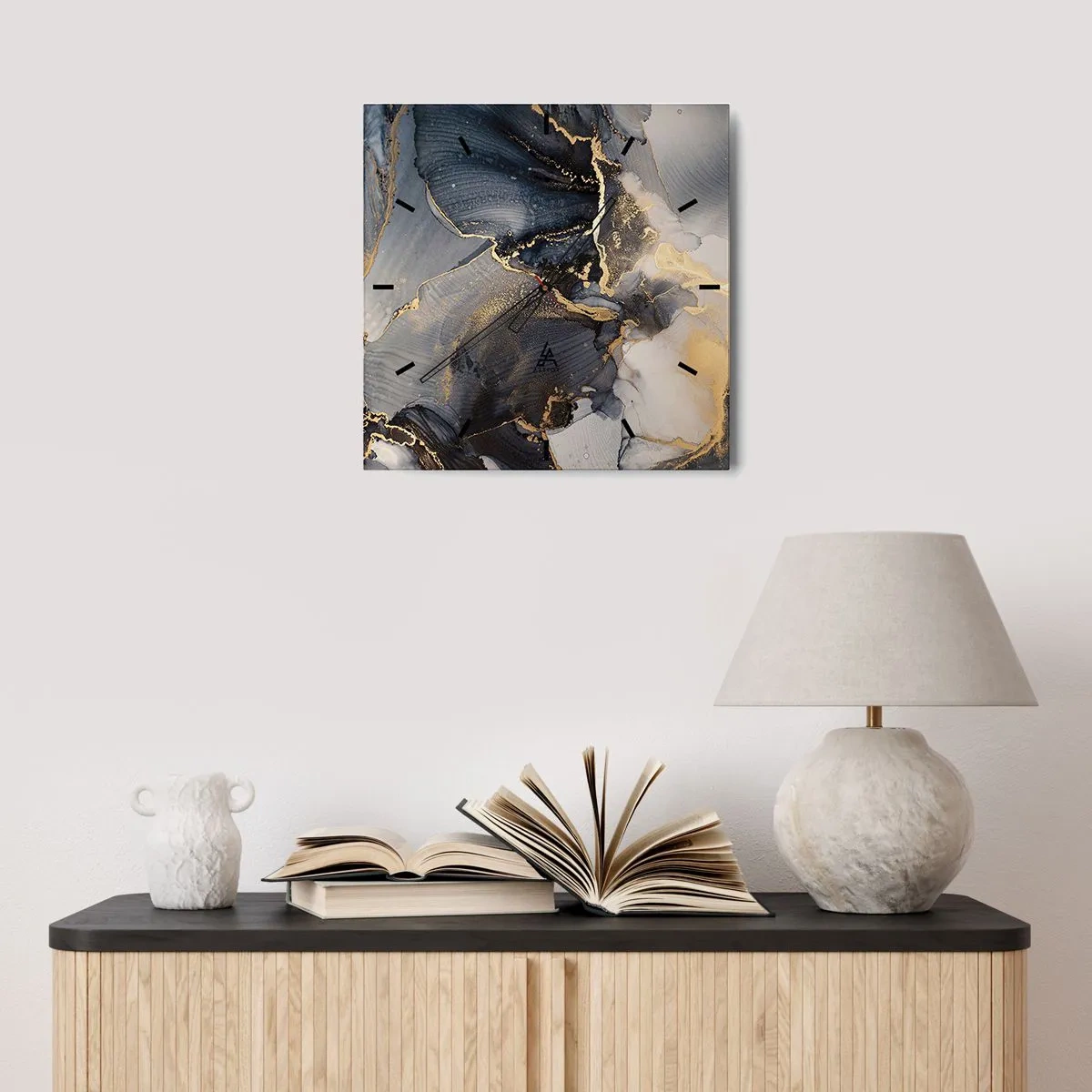 Vægur, Uret - Livet af sten - 30x30 cm