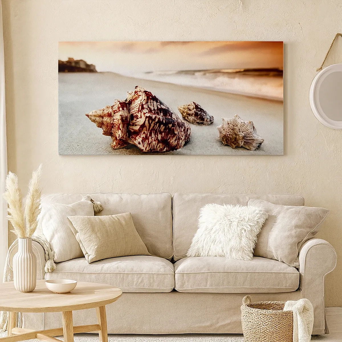 Lærredstryk - Billede på lærred - Bølgebevægelser - 30x30 cm