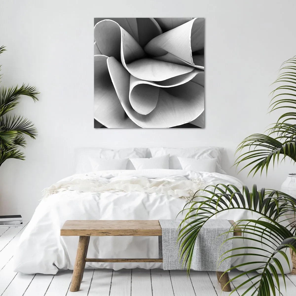 Lærredstryk - Billede på lærred - Hvad der sker i rummet - 70x70 cm