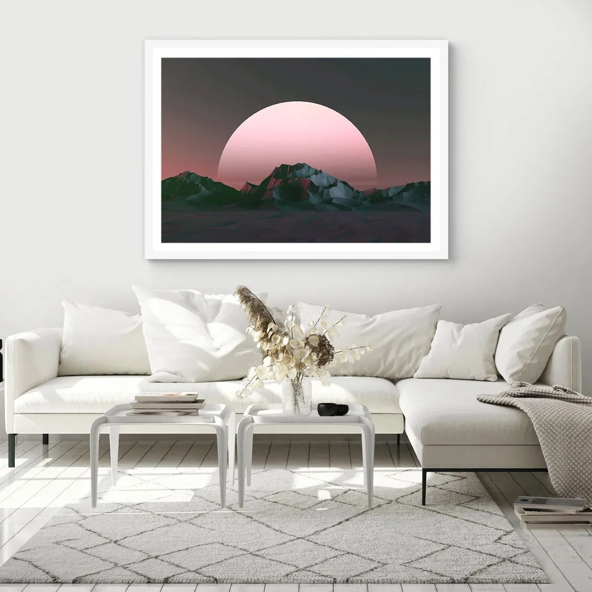 Plakat i hvid ramme - I en nabogalakse - 40x30 cm