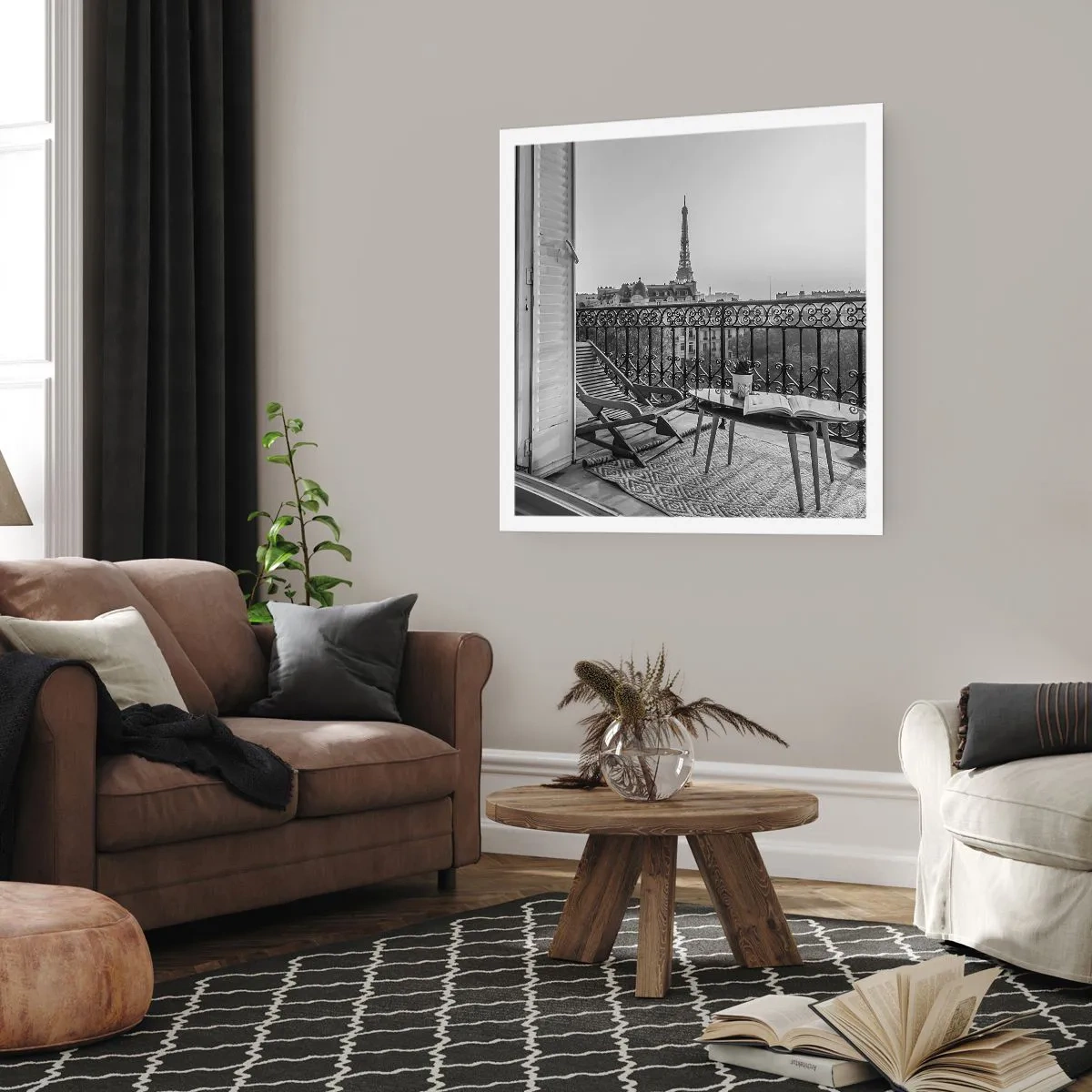 Plakat - Eftermiddag i Paris - 40x40 cm