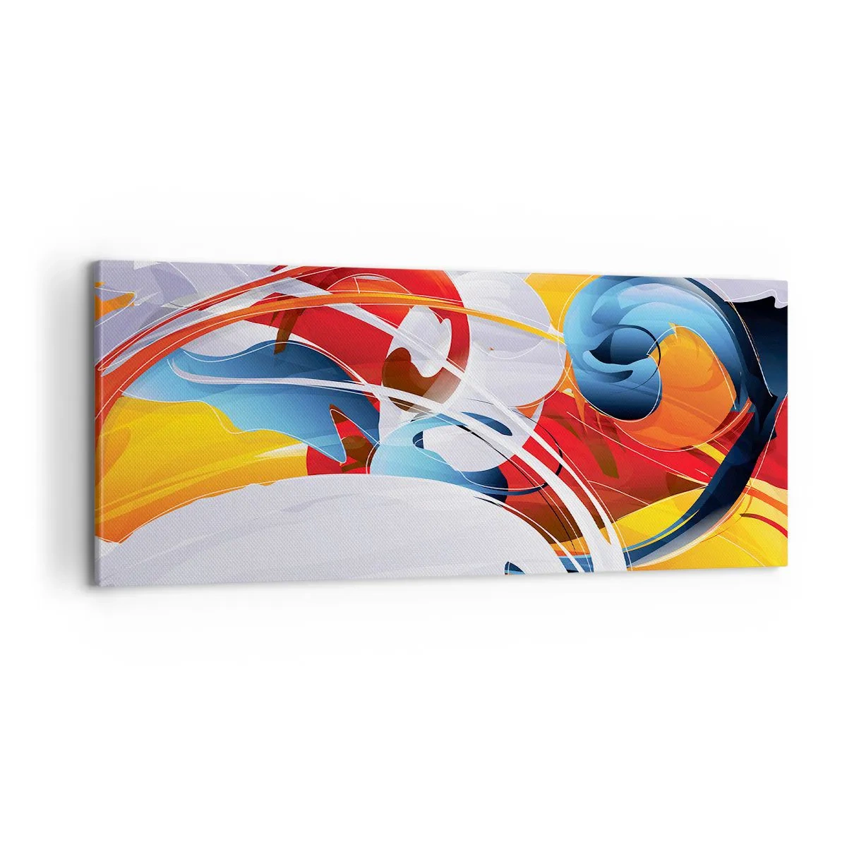 Lærredstryk - Billede på lærred - Elementernes dans - 100x40 cm