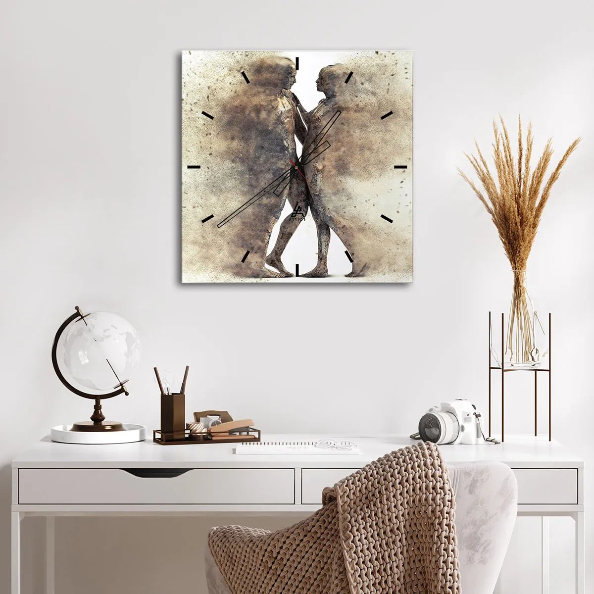 Vægur, Uret - Fra støv steg de til kærlighed - 30x30 cm