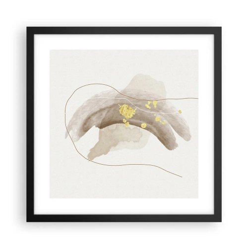 Plakat i sort ramme - Mødt i rummet - 40x40 cm