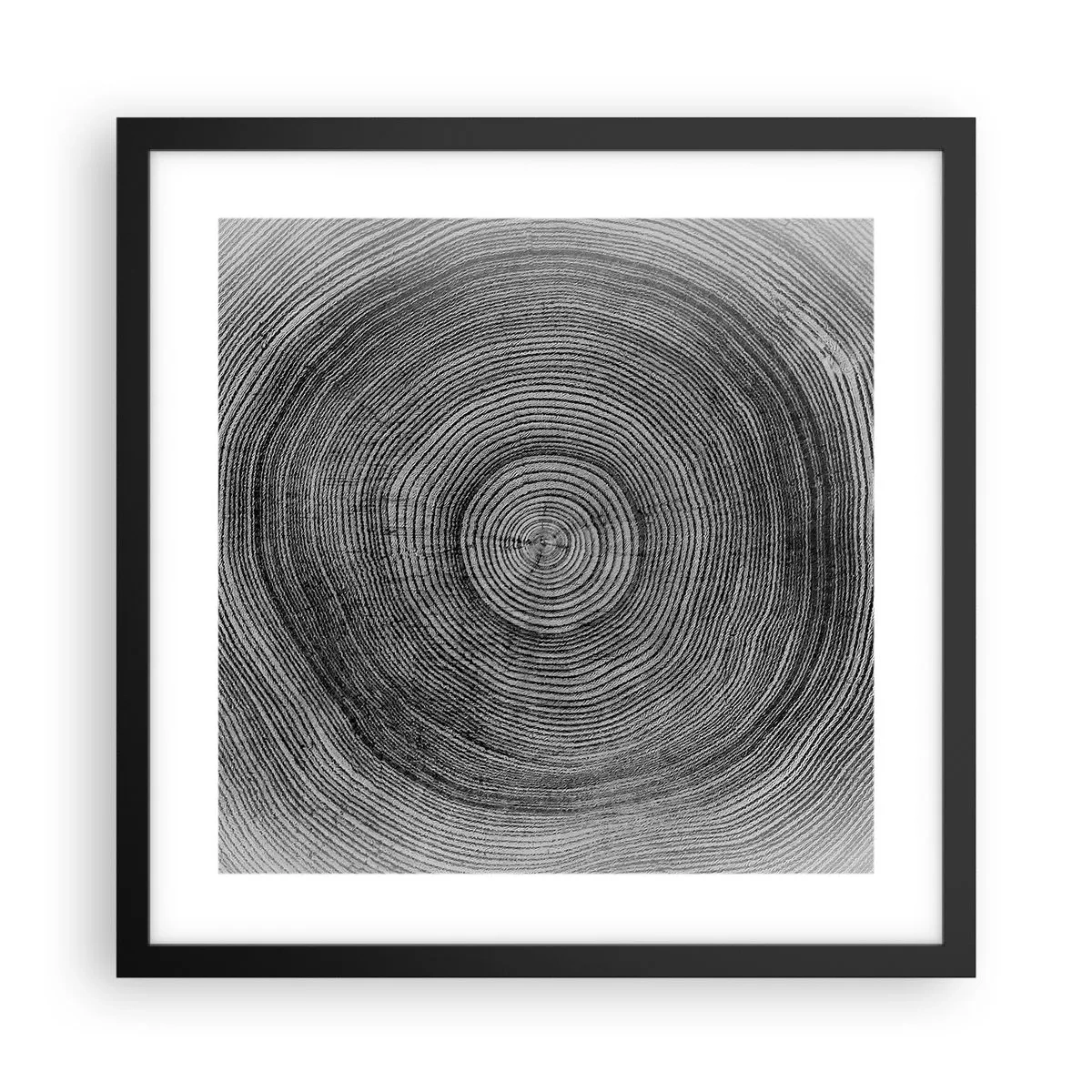 Plakat i sort ramme - Et tegn på tiden - 40x40 cm