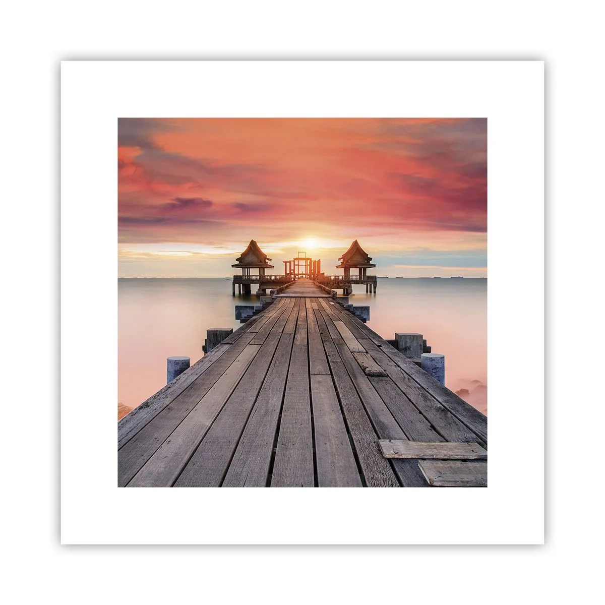 Plakat - Fra vest til øst - 30x30 cm