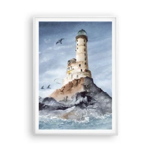 Plakat i hvid ramme - Uovervindelig - 70x100 cm