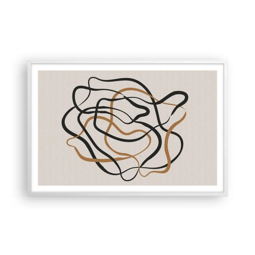 Plakat i hvid ramme - Alt er gået galt - 91x61 cm