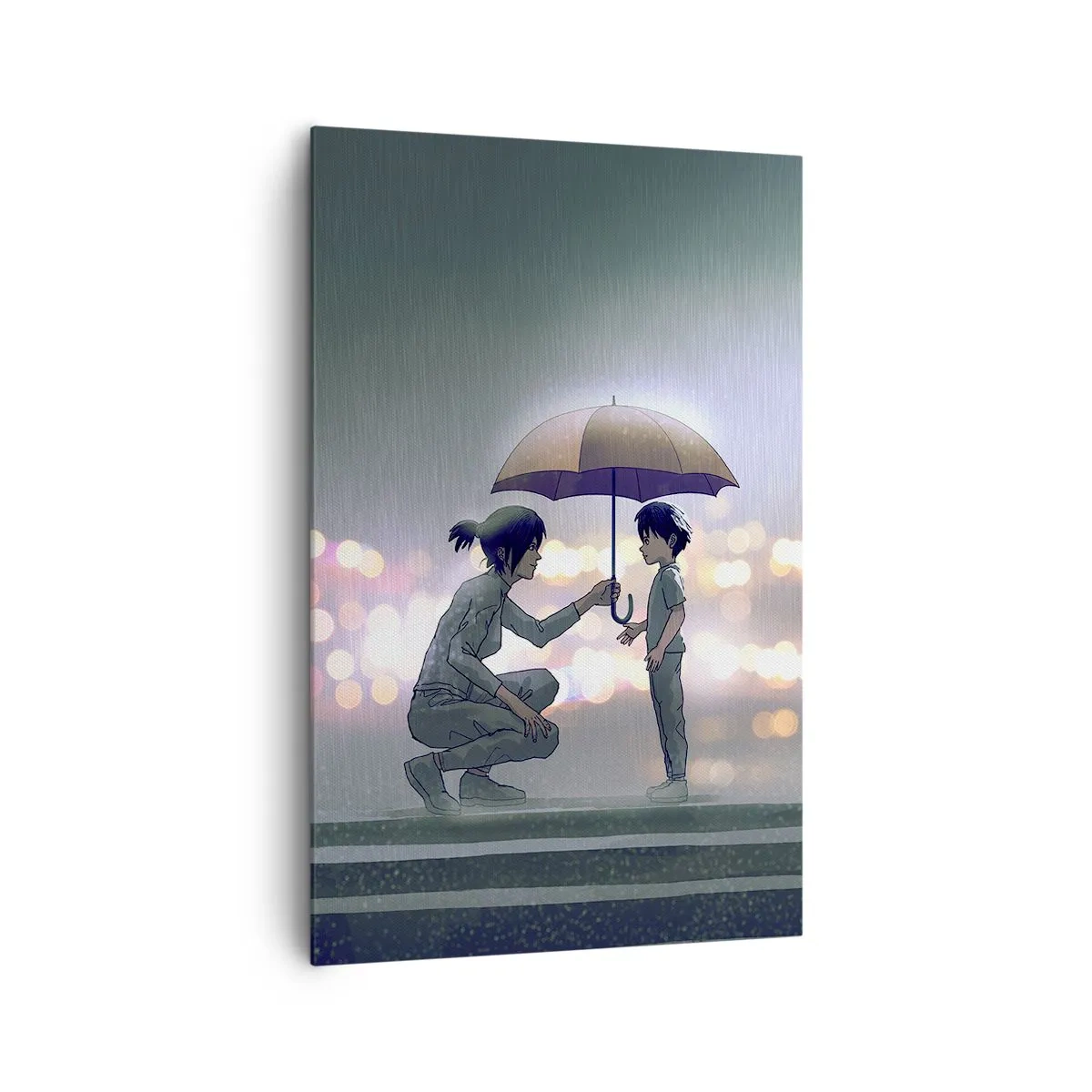 Lærredstryk - Billede på lærred - Og alt er godt nu - 80x120 cm