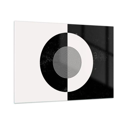 Billede på glas - Harmoni i sort og hvidt - 100x70 cm