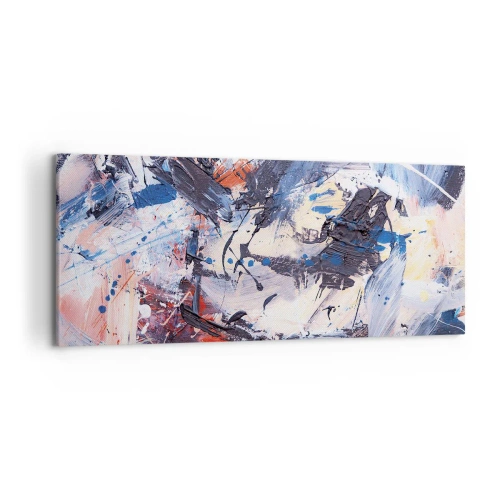 Lærredstryk - Billede på lærred - Abstraktionens vanvittige dans - 120x50 cm