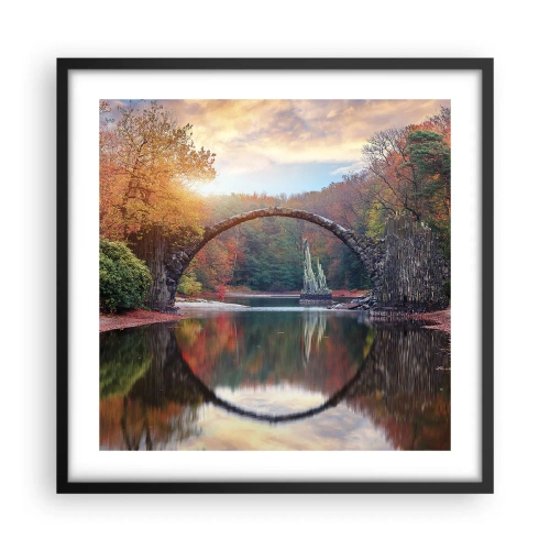 Plakat i sort ramme - På den anden side af spejlet - 50x50 cm