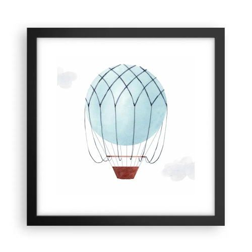 Plakat i sort ramme - Alt i skyerne - 30x30 cm