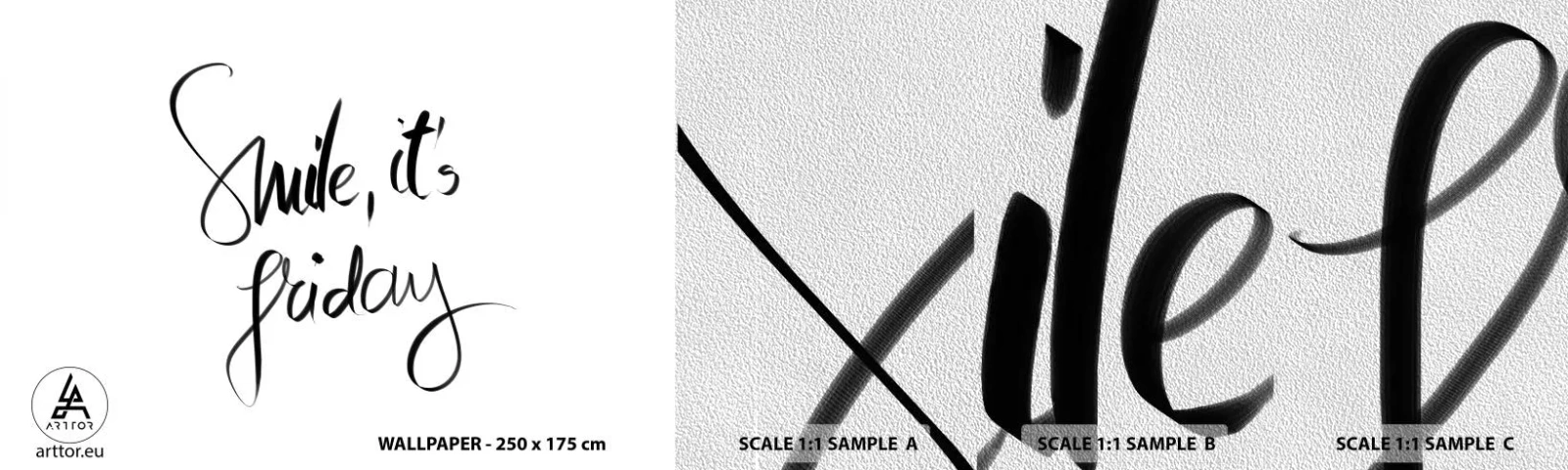 Prøve Fototapet Premium Sand - Ægte glæde - Typografi, Bekræftelse, Maxim - 100x30 cm