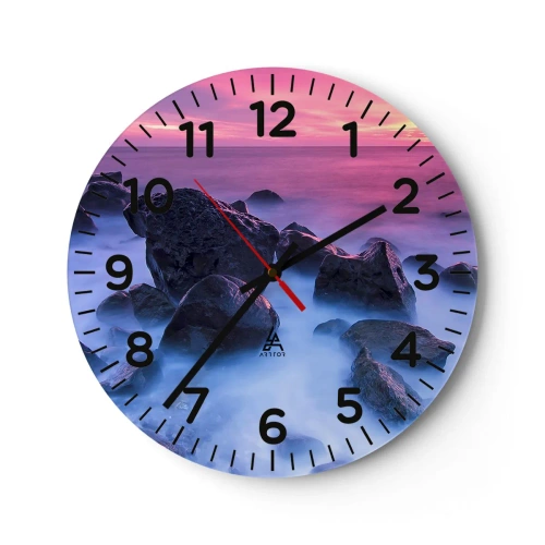 Vægur, Uret - Fødsel i glimmer og tåge - 40x40 cm