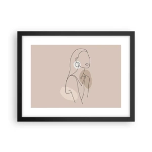 Plakat i sort ramme - Et ikon for pigelivet - 40x30 cm