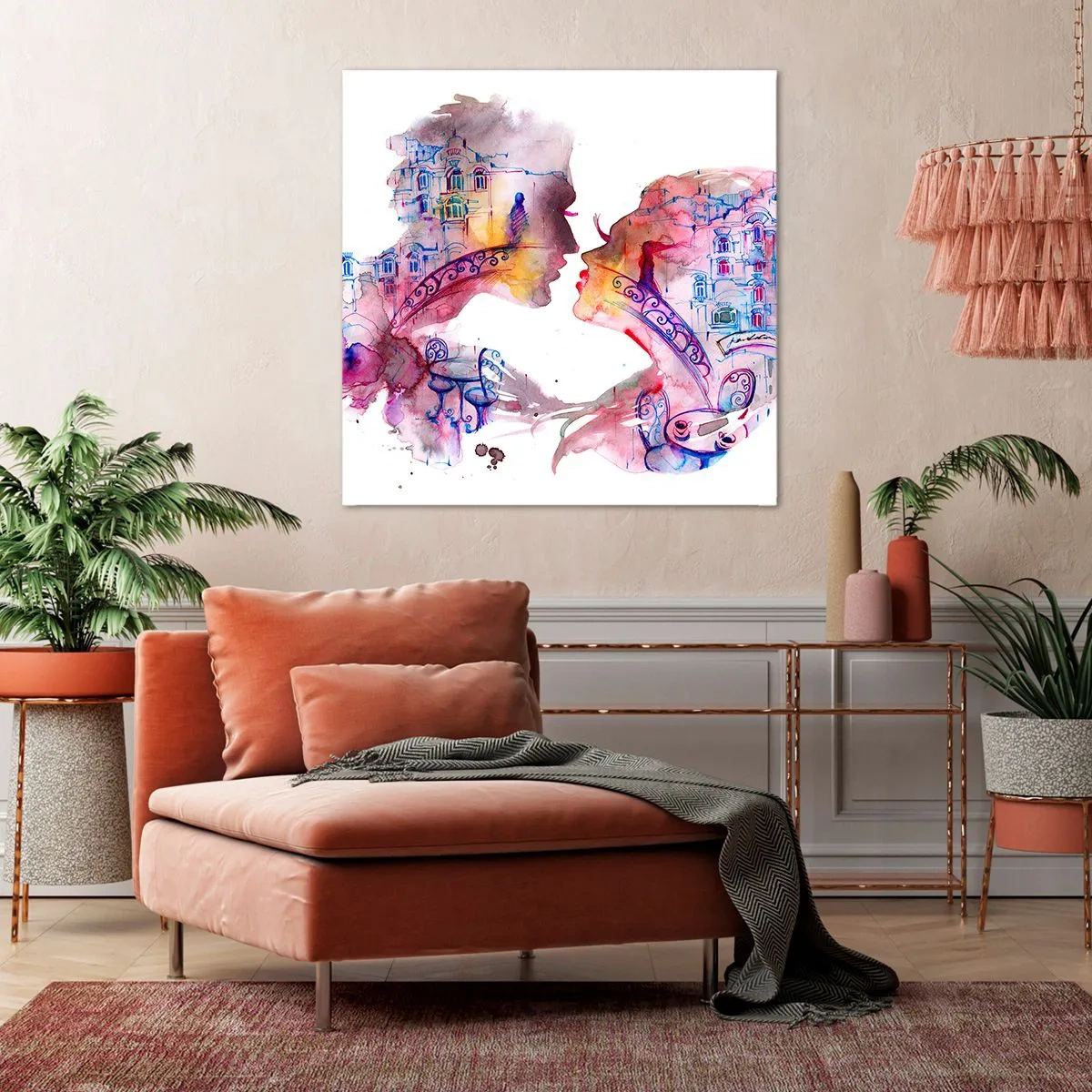 Lærredstryk - Billede på lærred - Sukkenes hemmelige bro - 40x40 cm