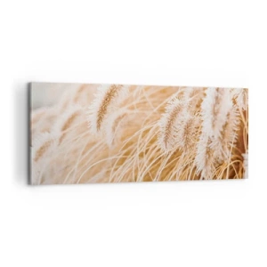 Lærredstryk - Billede på lærred - Gyldent susen af græsser - 100x40 cm