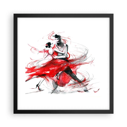 Plakat i sort ramme - Tango - passionens rytme - 40x40 cm