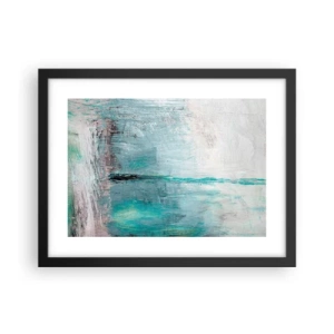 Plakat i sort ramme - Horisontalt med blå farve - 40x30 cm