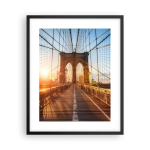 Plakat i sort ramme - På den gyldne bro - 40x50 cm