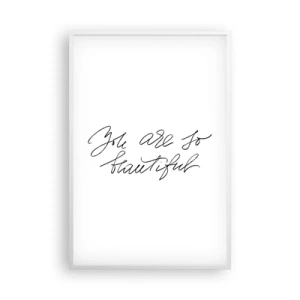 Plakat i hvid ramme - Virkelig, tro... - 61x91 cm