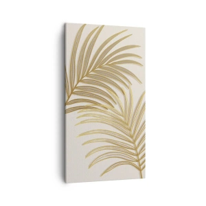 Lærredstryk - Billede på lærred - Gylden palme! - 45x80 cm