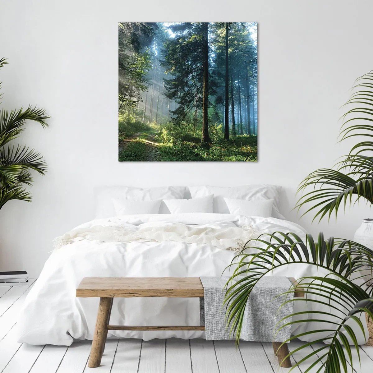 Lærredstryk - Billede på lærred - Strålende om morgenen - 50x50 cm