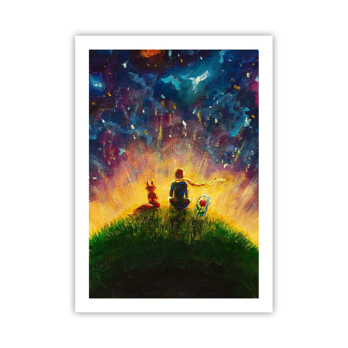 Plakat - Kærlighed og venskab - hele verden - 50x70 cm
