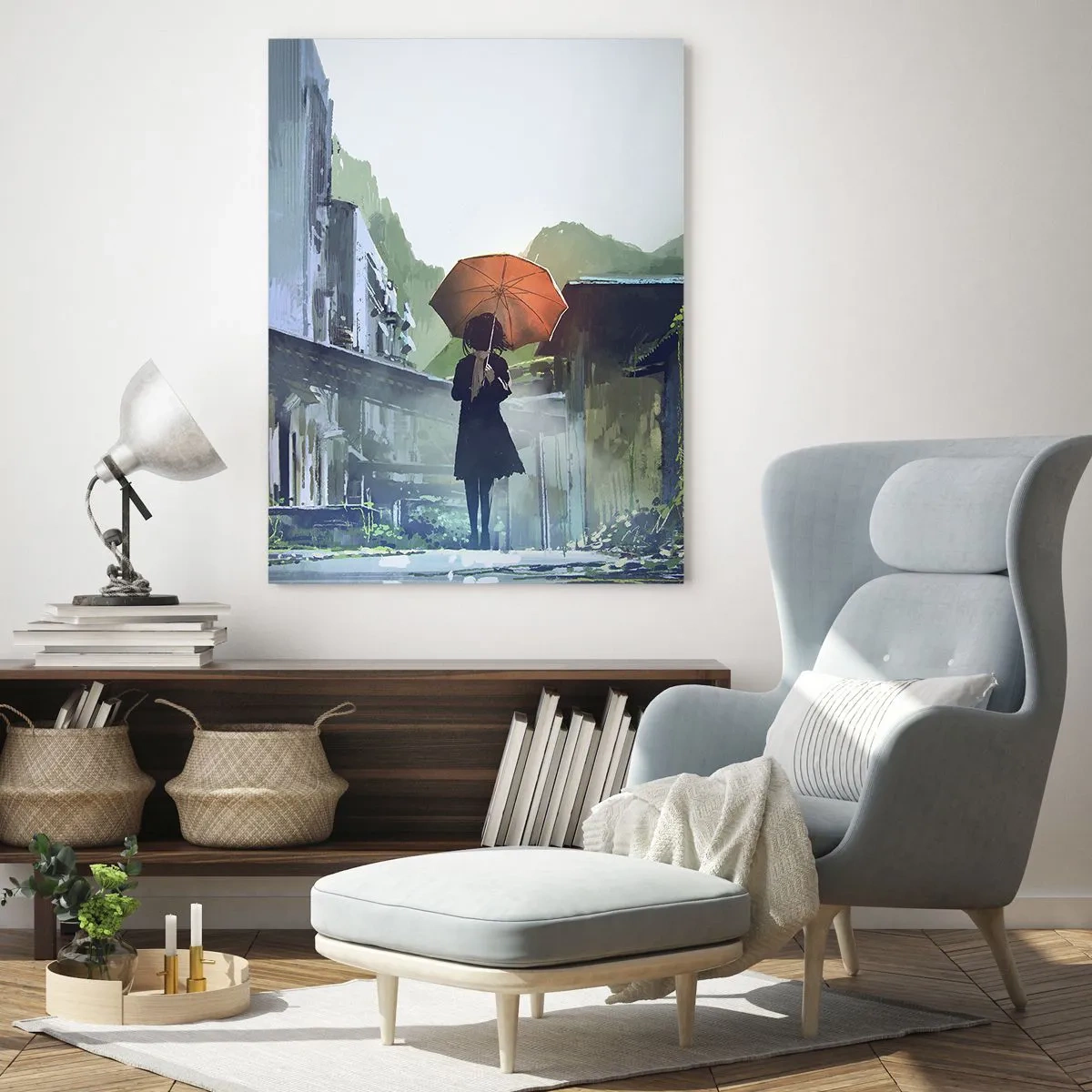 Billede på glas - Revitaliserende regn - 50x70 cm