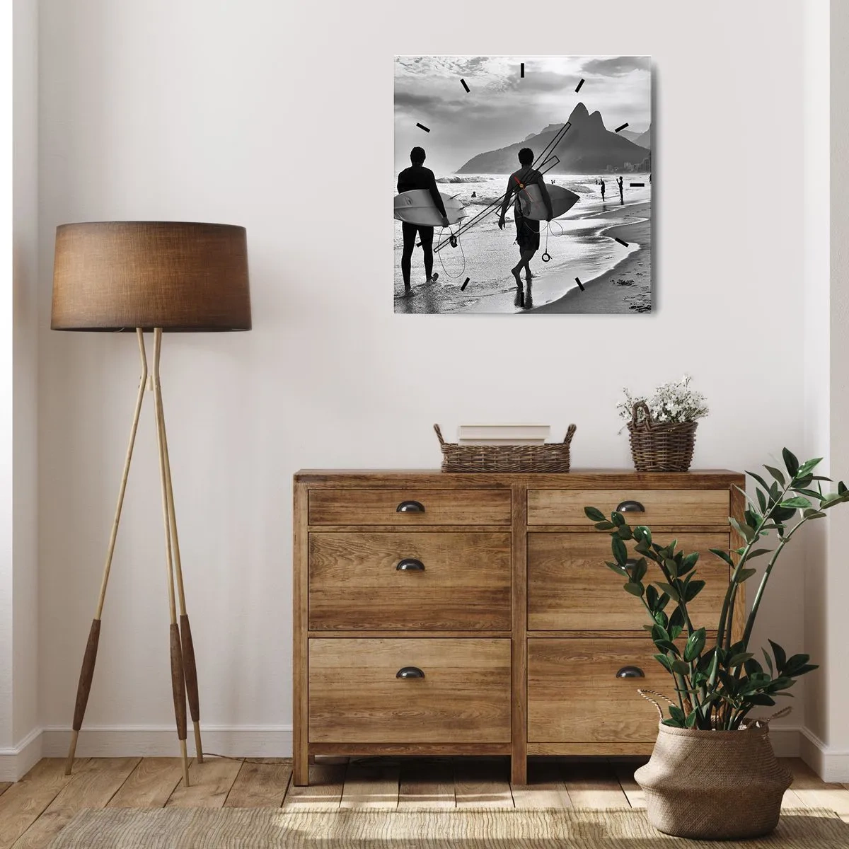 Vægur, Uret - Samba til én bølge - 30x30 cm