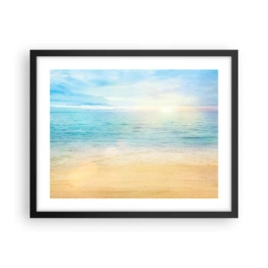 Plakat i sort ramme - Det store blå - 50x40 cm