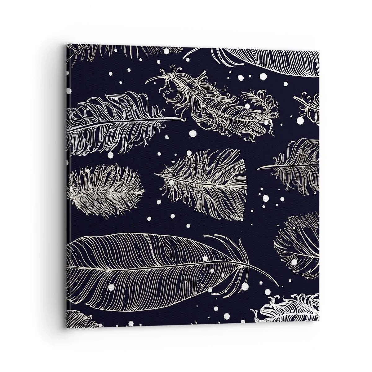 Lærredstryk - Billede på lærred - Fjerede blonder - 70x70 cm