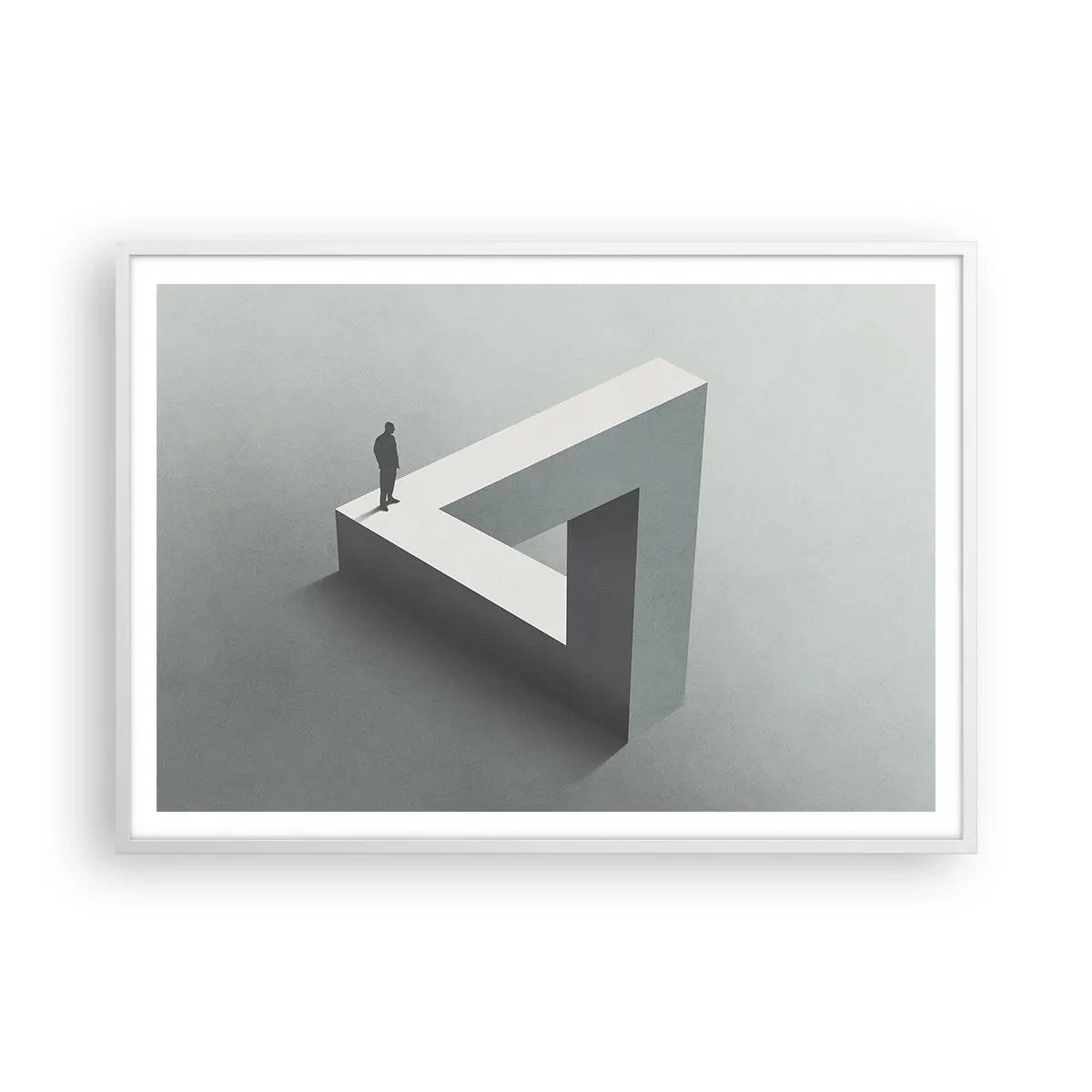 Plakat i hvid ramme - Og dog er det muligt - 100x70 cm