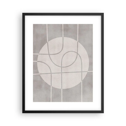 Plakat i sort ramme - Cirkulær og lige frem - 40x50 cm