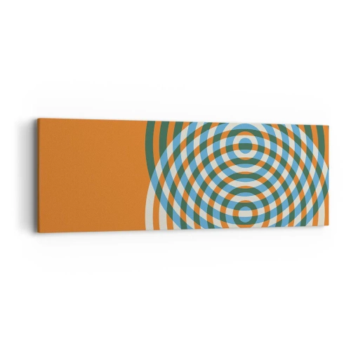 Lærredstryk - Billede på lærred - Abstrakt cirkulær variation - 90x30 cm