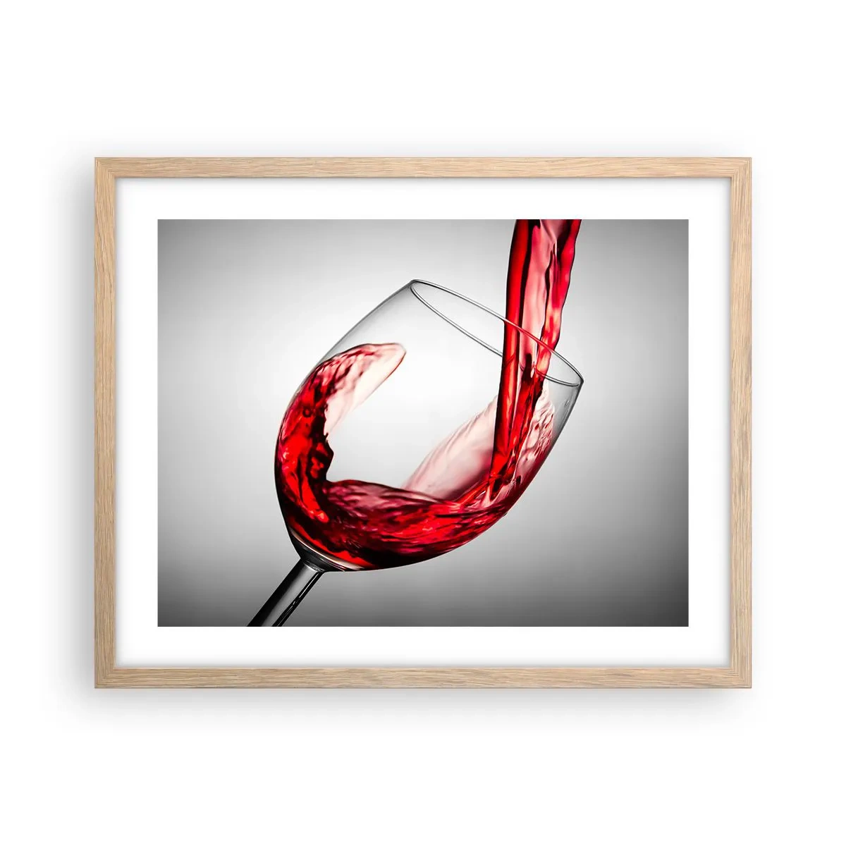 Plakat i ramme af lyst egetræ - Farve - bevægelse - lyd - 50x40 cm