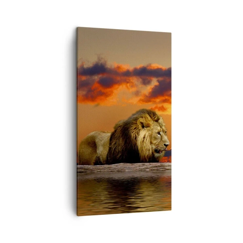 Lærredstryk - Billede på lærred - Naturens konge - 45x80 cm