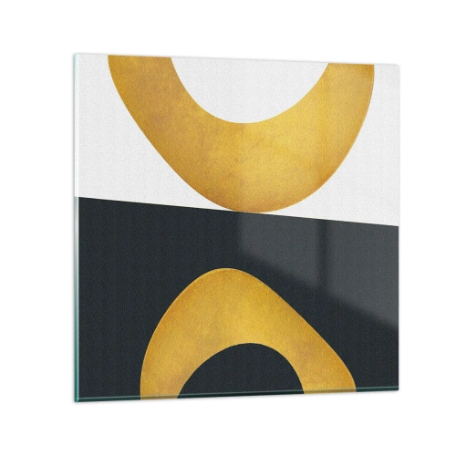 Billede på glas - Først: guld - 30x30 cm