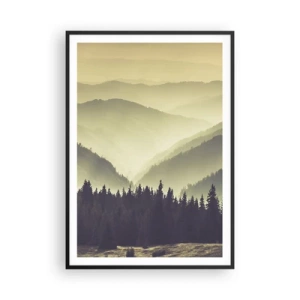 Plakat i sort ramme - Bag de syv bjerge... - 70x100 cm