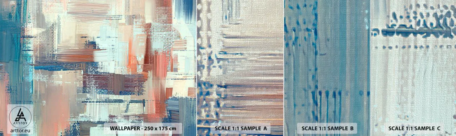 Prøve Fototapet Premium Canvas - At nå lyset - Pastel, Minimalisme, Lyse - 100x30 cm