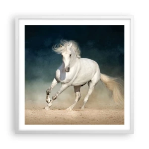 Plakat i hvid ramme - Frihed i en ren tilstand - 60x60 cm