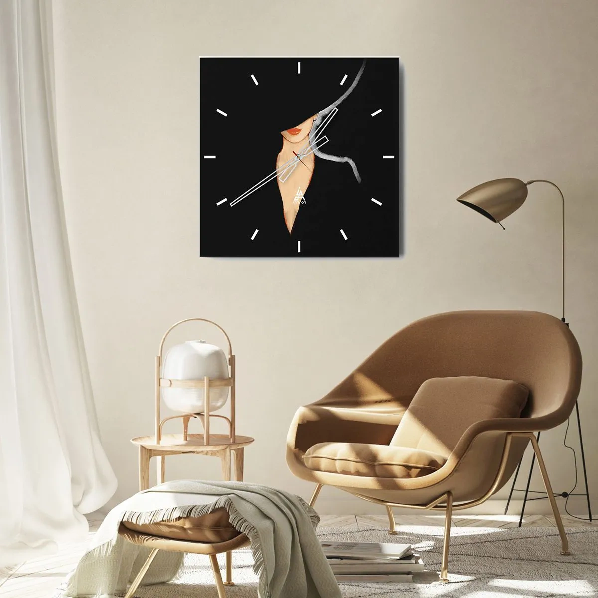 Vægur, Uret - Elegance og stil - 30x30 cm