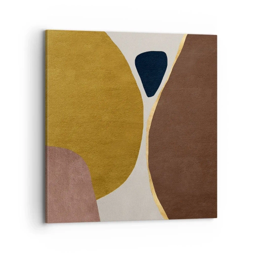 Lærredstryk - Billede på lærred - Abstraktion - et sted i rummet - 70x70 cm