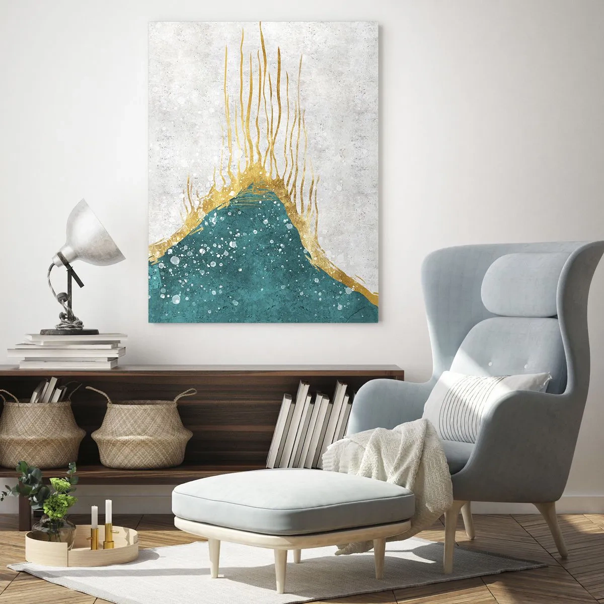 Billede på glas - Gyldent tidevand - 50x70 cm