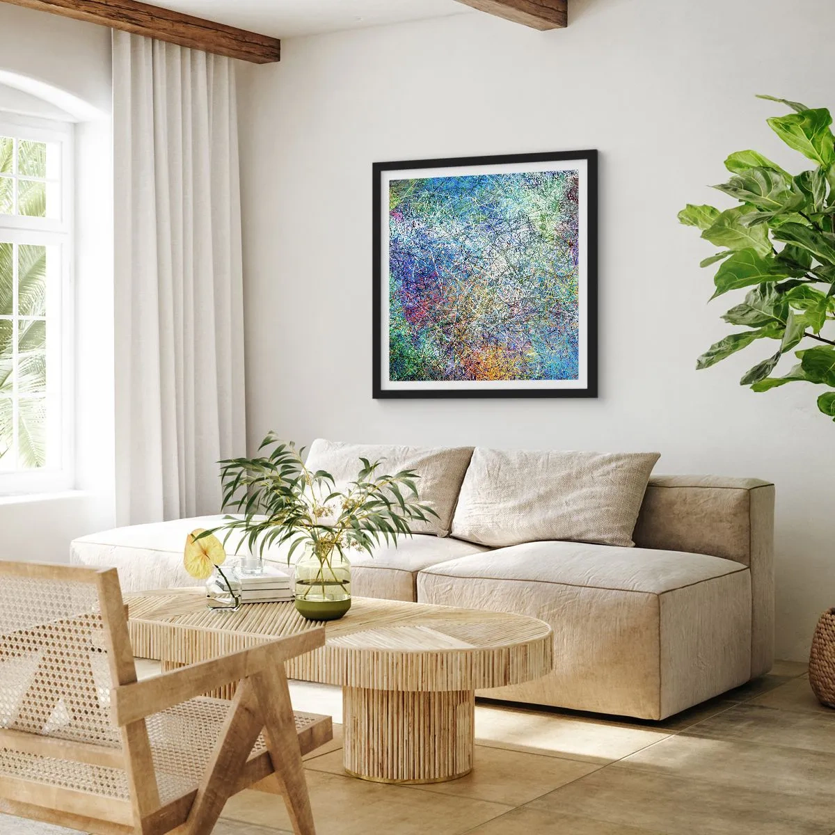 Plakat i sort ramme - Så enkelt er det ikke - 60x60 cm