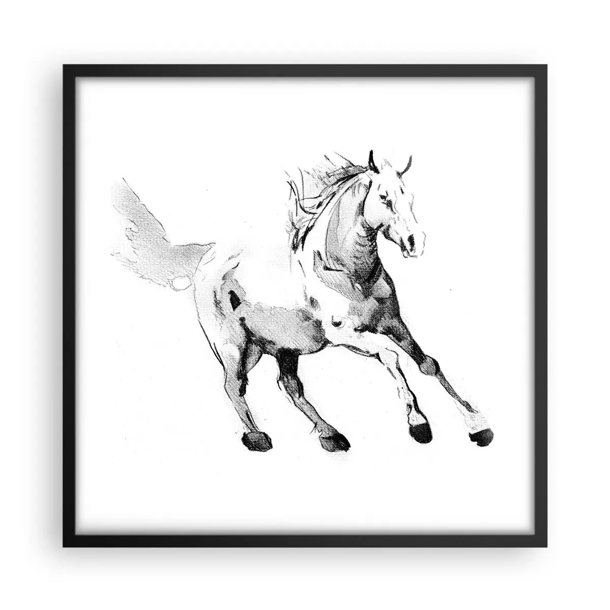 Plakat i sort ramme - Utæmmet sjæl - 50x50 cm