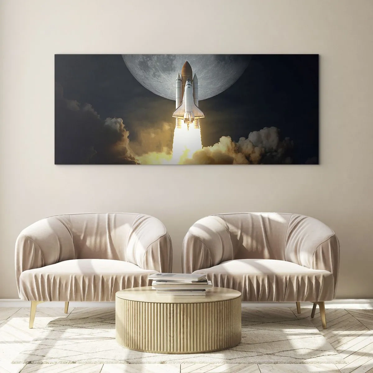 Billede på glas - Begyndelsen på et overjordisk eventyr - 100x40 cm