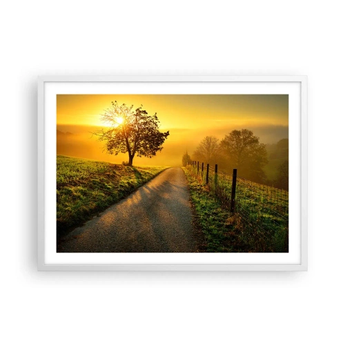 Plakat i hvid ramme - Kære eftermiddag - 70x50 cm