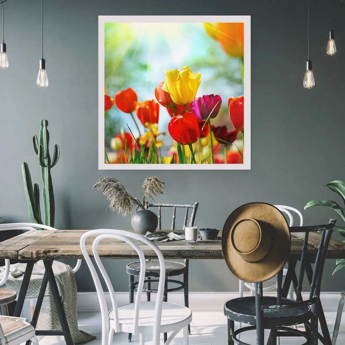 Plakat - Alle solens farver - 40x40 cm